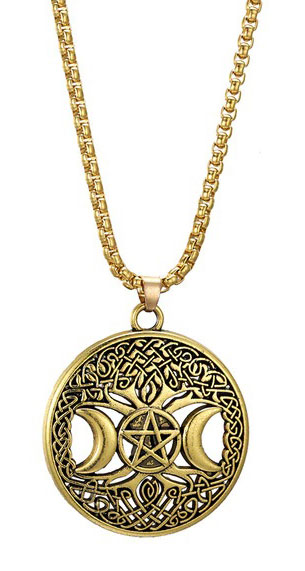 Varia Design Triple Moon Necklace Gold