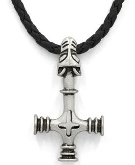Varia Design Wolf Cross Necklace Leather