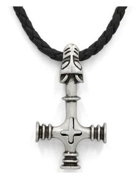 Varia Design Wolf Cross Necklace Leather