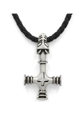 Varia Design Wolf Cross Necklace Leather
