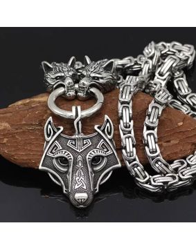 Varia Design Wolf Freke Necklace Black