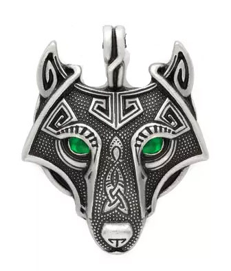 Varia Design Wolf Freke Necklace Green
