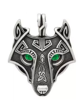 Varia Design Wolf Freke Necklace Green