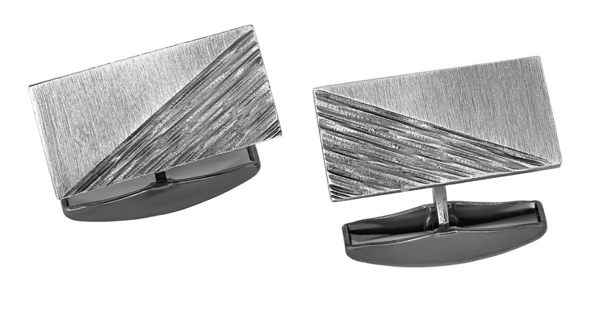 Lempikoru Force patinated silver cufflinks 48 504 00 000