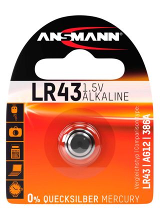 Ansmann alkaline button battery LR43 1.5V