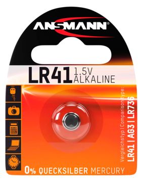 Ansmann alkaline button battery LR41 1.5V