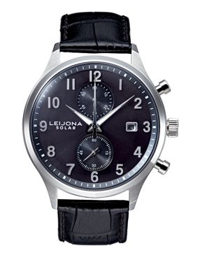 Leijona Sport Ohra Solar Chrono Steel & Black 5020-2601
