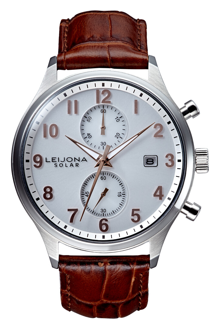 Leijona Sport Ohra Solar Chrono Steel & Brown 5020-2608
