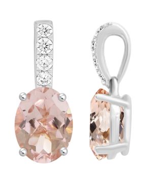 Lykken Elegance pink morganite-diamond-pendant