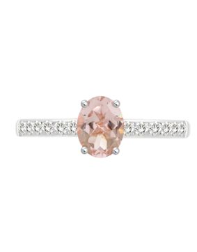 Lykken Elegance pink white gold morganite-diamond-ring 0,22 ct
