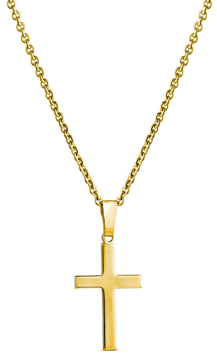 Top Gold silver confirmation cross 20 mm gold plated 52 5191 1500