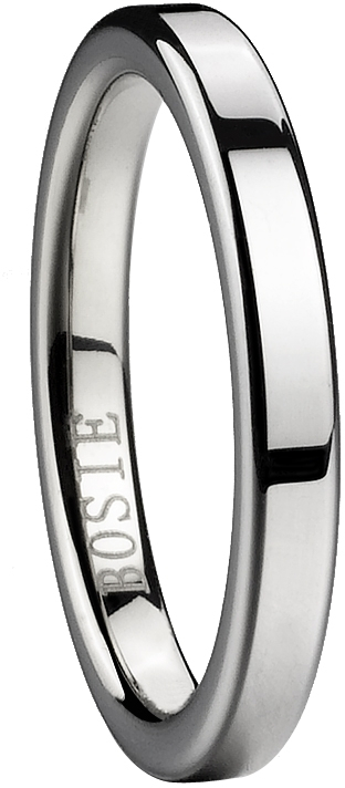 Bosie ring TI&TU316J/3, titanium / tungsten 3mm
