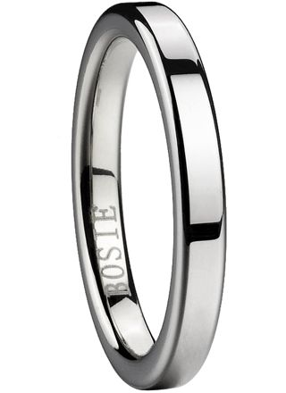 Bosie ring TI&TU316J/3, titanium / tungsten 3mm