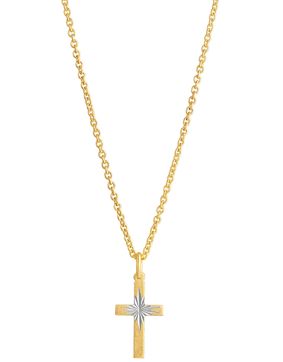 Top Gold silver decorative engraved cross 10x18mm goldplated 5250891509