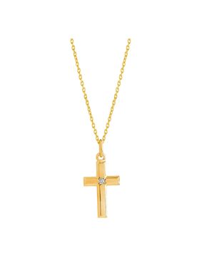Top Gold silver cross with diamond 52 5672 1540