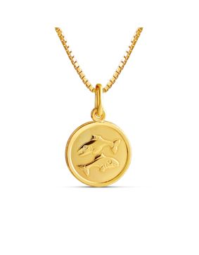Top Gold gold-plated silver Pisces zodiac pendant with chain 45cm 52 5703 0000