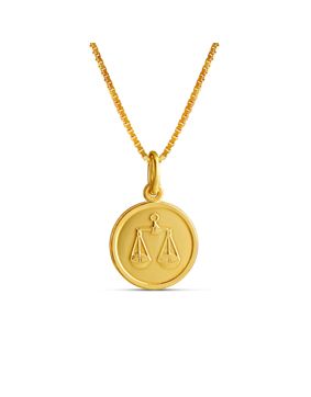 Top Gold gold-plated silver Libra zodiac pendant with chain 45cm 52 57010 0000