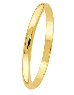 Lykka Exclusive yellow gold plain engagement ring 2 mm