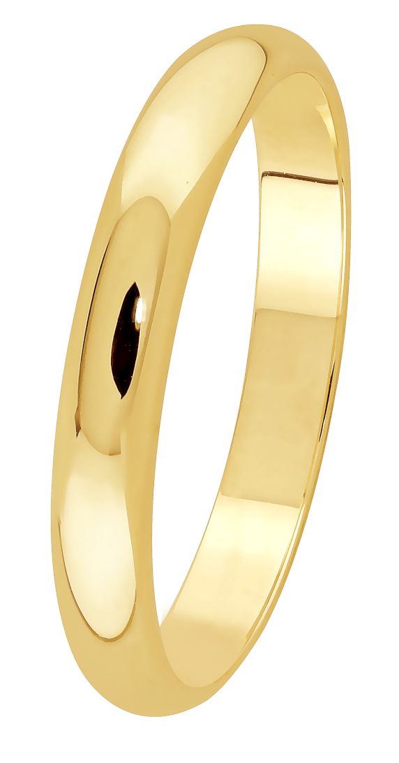 Lykka Exclusive d-shape plain engagement ring 3,3 mm-160