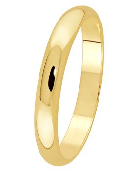 Lykka Exclusive d-shape plain engagement ring 3,3 mm