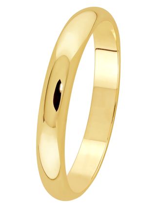 Lykka Exclusive d-shape plain engagement ring 3,3 mm