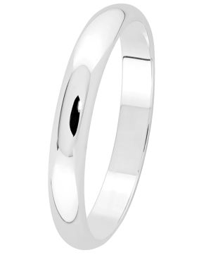 Lykka Exclusive d-shape plain engagement ring