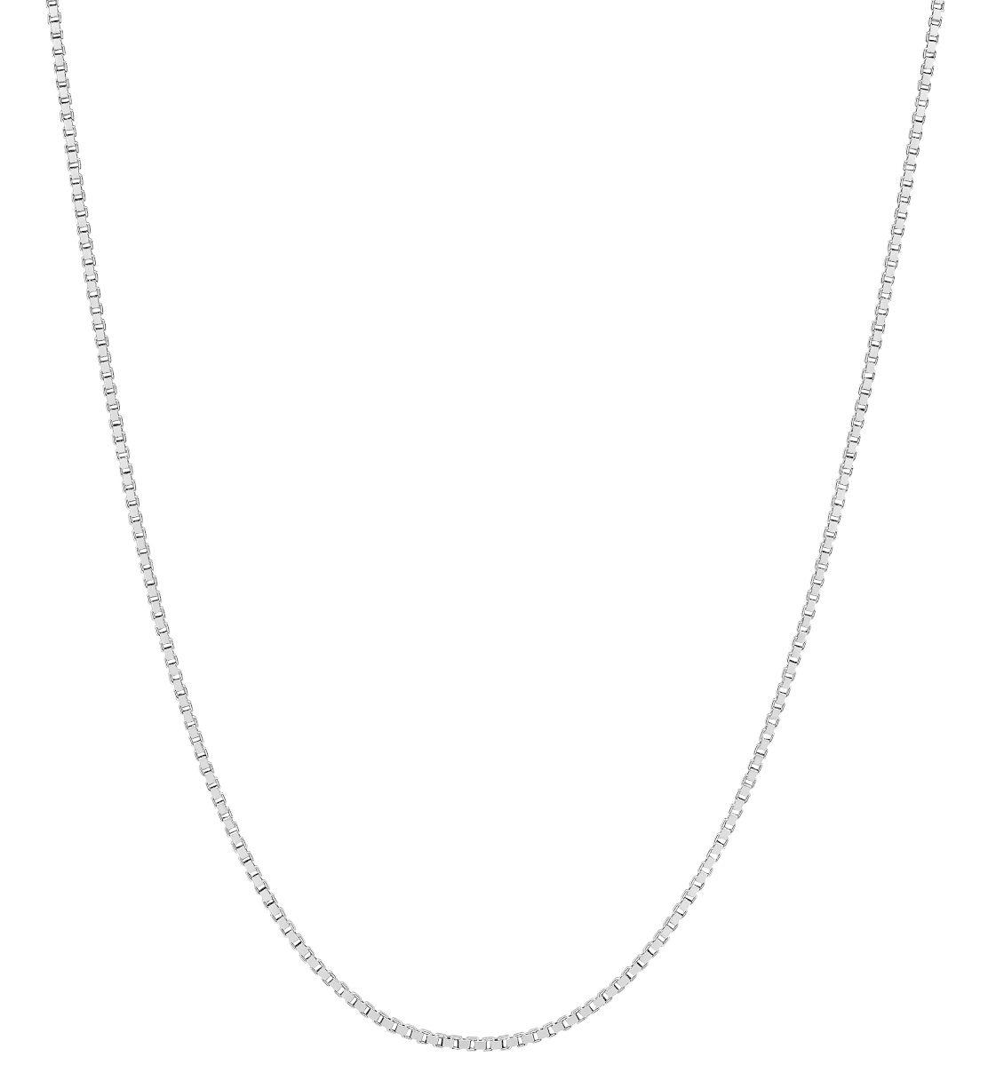 Lykka Basics silver box chain 0,8 mm 38 cm