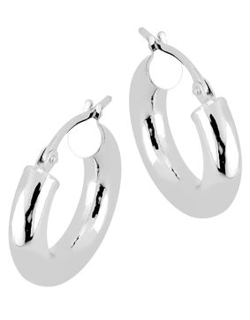 Lykken Basics smooth hoops in silver 10 x 4 mm