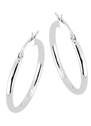 Lykka Basics smooth hoops in silver 20 x 2 mm