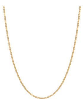 Lykken Basics box chain yellow gold 0,95 mm