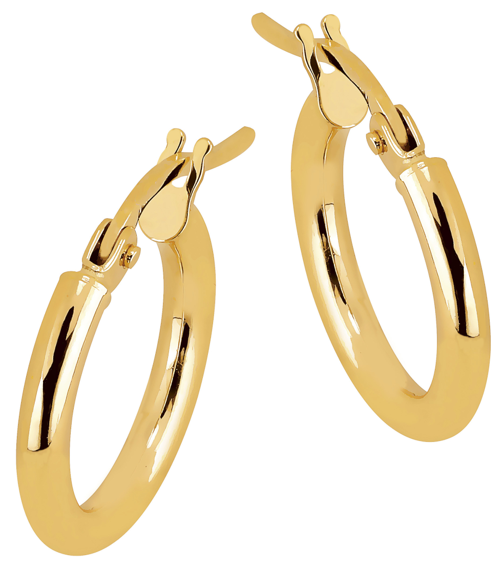 Lykka hoops Casuals yellow gold 10 mm
