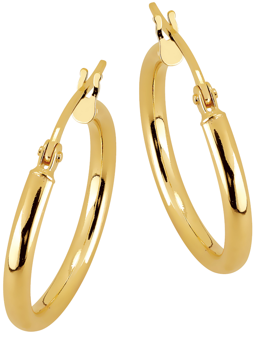 Lykka Casuals hoops yellow gold 15 mm