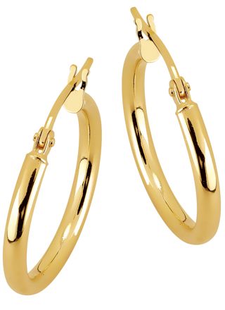 Lykka Casuals hoops yellow gold 15 mm