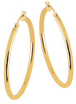 Lykka Casuals hoops yellow gold 30 mm