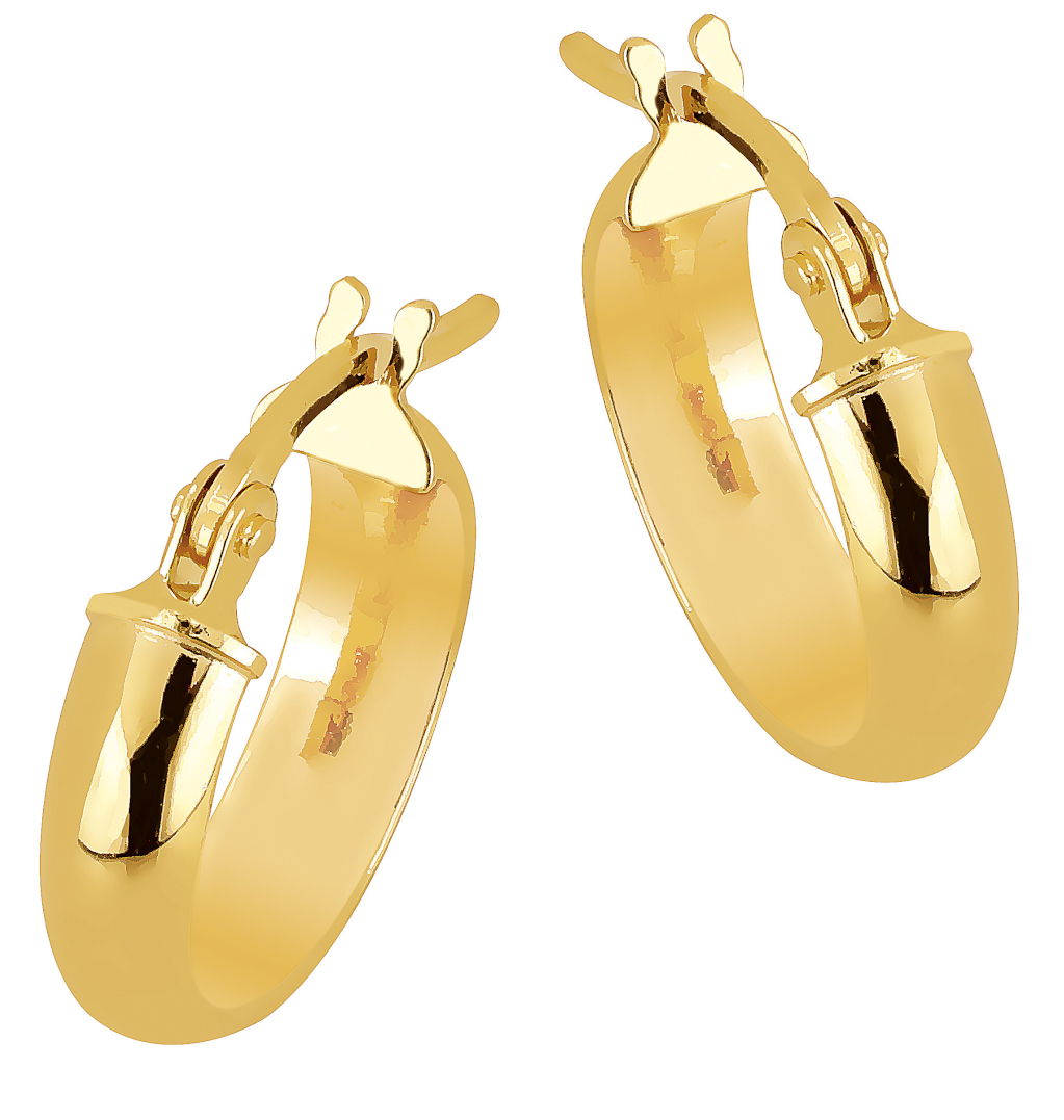 Lykka Casuals huggies in yellow gold 10 mm