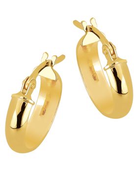 Lykken Casuals huggies in yellow gold 10 mm