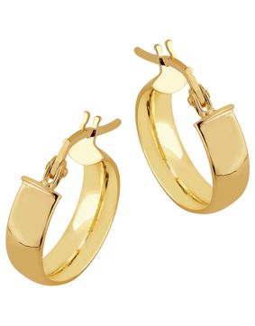 Lykken Casuals hoops in yellow gold 10 mm