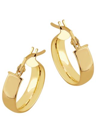 Lykka Casuals hoops in yellow gold 10 mm