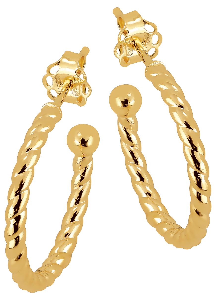 Lykka Casuals hoops in yellow gold 10 mm