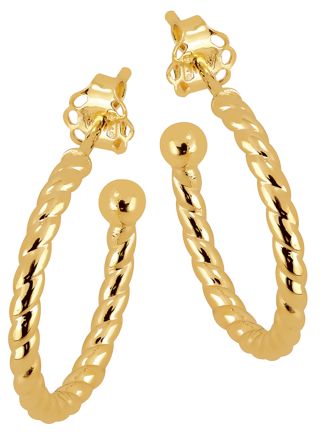 Lykka Casuals hoops in yellow gold 10 mm