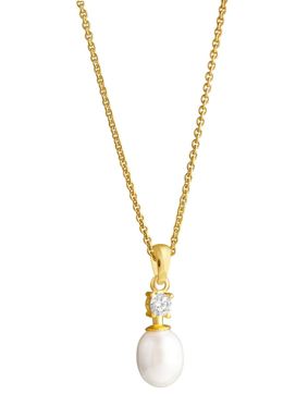 Lempikoru Moment of Joy gold-plated silver pearl necklace 52 010 30 500