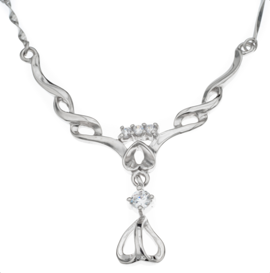 Silver Bar Heart pendant 42 mm 5356