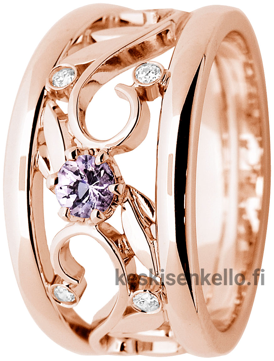 Festive Treasure of the forest 538-029M-PK diamond ring