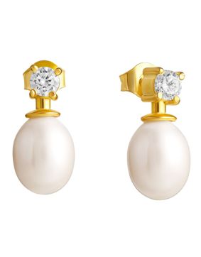 Lempikoru Moment of Joy gold-plated silver pearl earrings 53 010 30 000