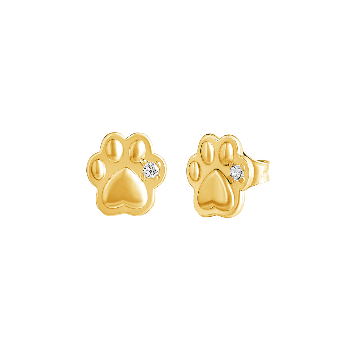 Lempikoru Paw gold-plated silver earrings 53 275 01 000