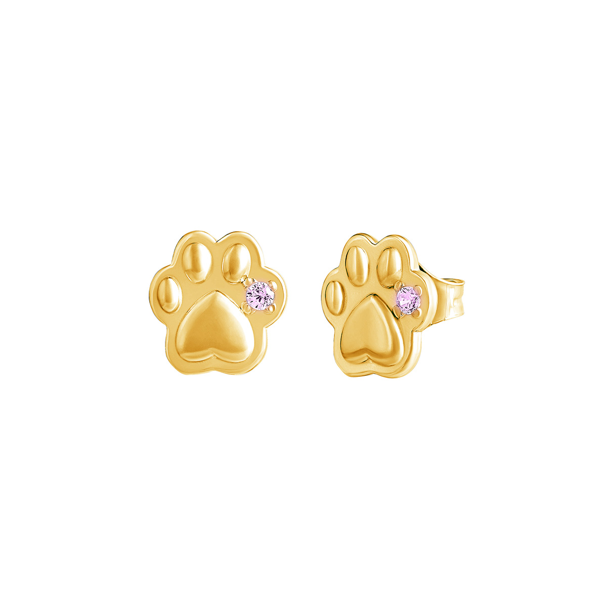 Lempikoru Paw gold-plated silver earrings 53 275 06 000