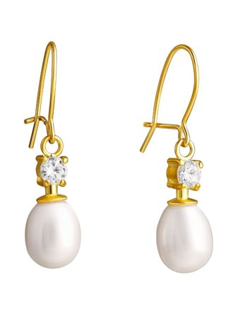 Lempikoru Moment of Joy gold-plated silver wire pearl earrings 54 010 30 000