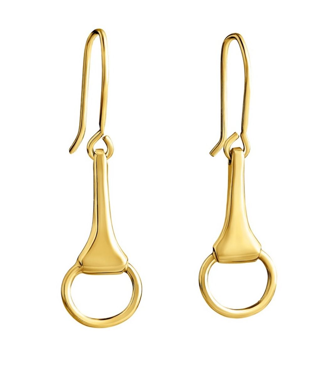Lempikoru Ratsu bit wire hook earrings gold-plated silver 54 110 00 000
