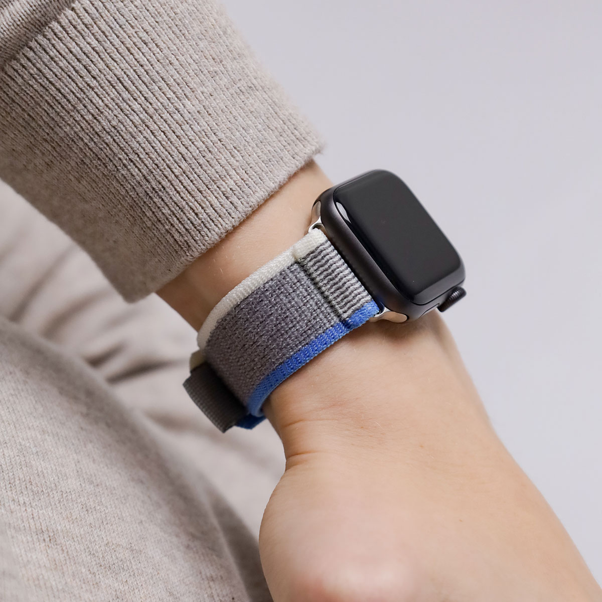 Tiera Apple Watch Blue Grey Trail Nylon Strap watchesonline