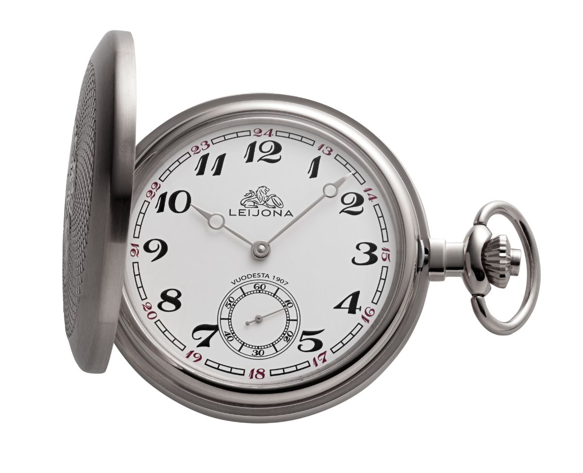 Leijona mechanical silver-colored pocket watch 5532-43